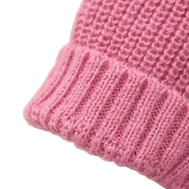 Pink Knitted Bow Babygrow
