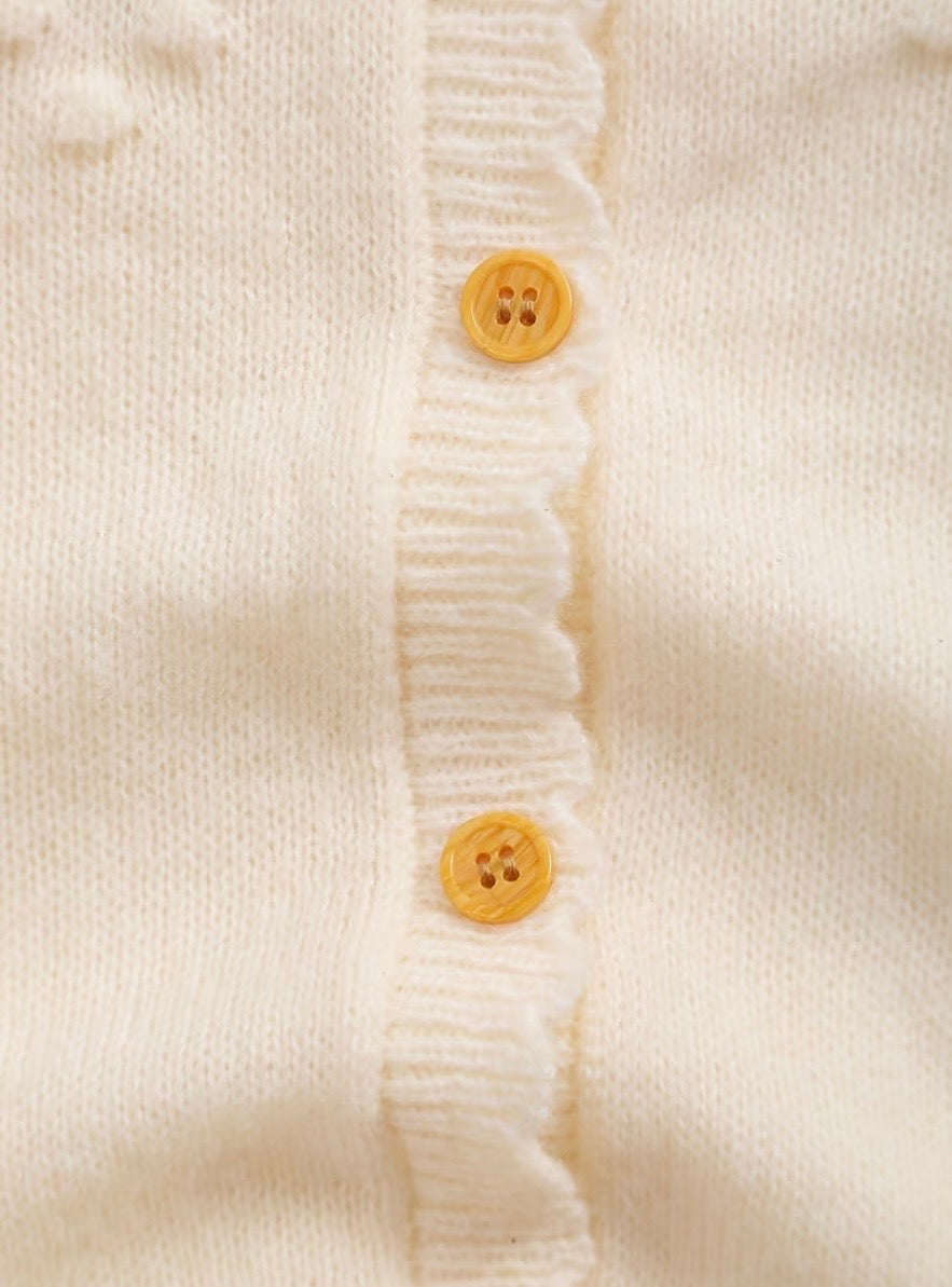 Knit Babygrow With Floral Detail