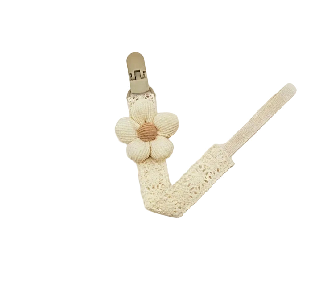 3D Flower Pacifier Clip