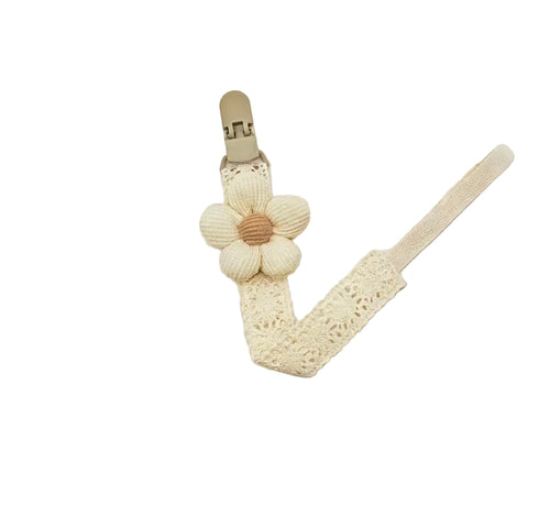 3D Flower Pacifier Clip