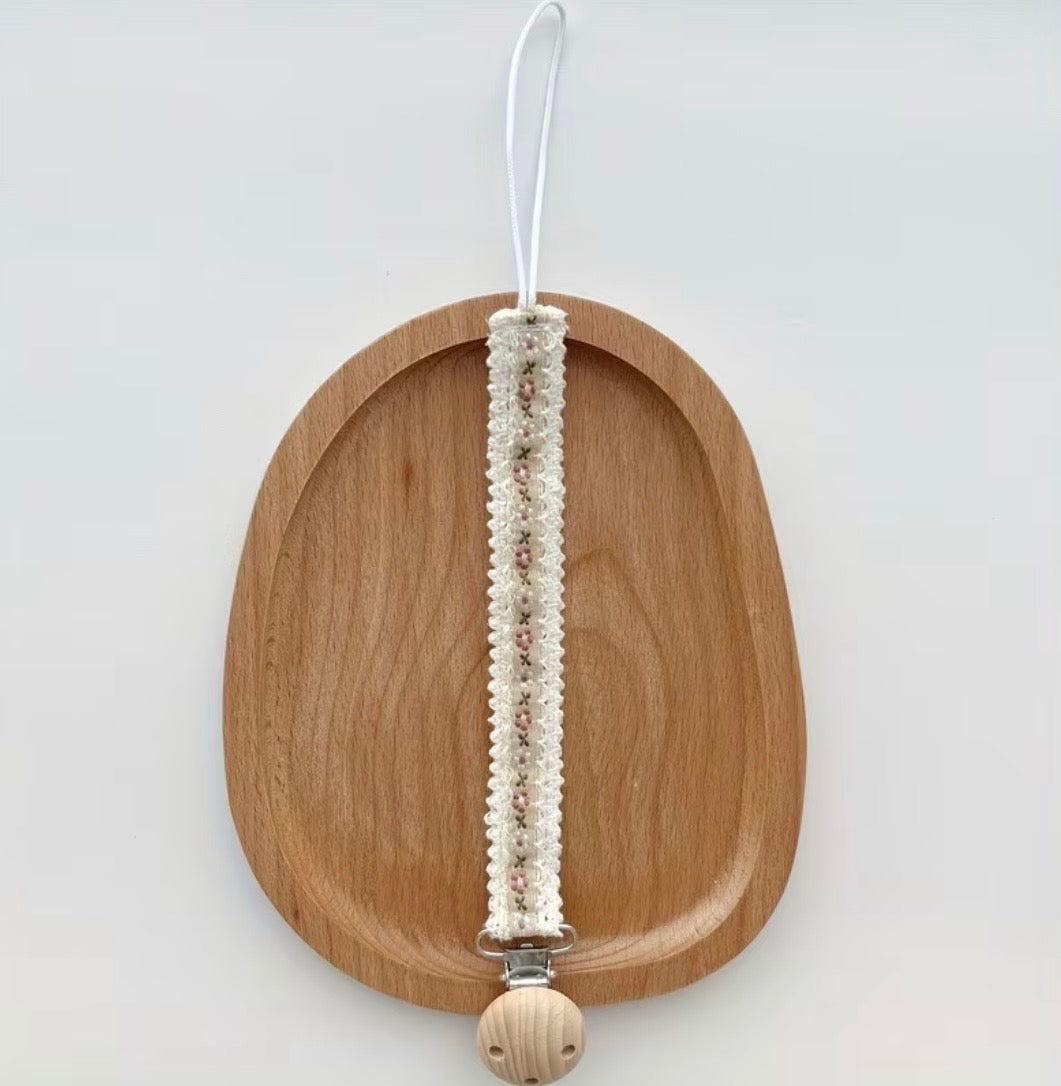 Embroidered Pacifier Clip