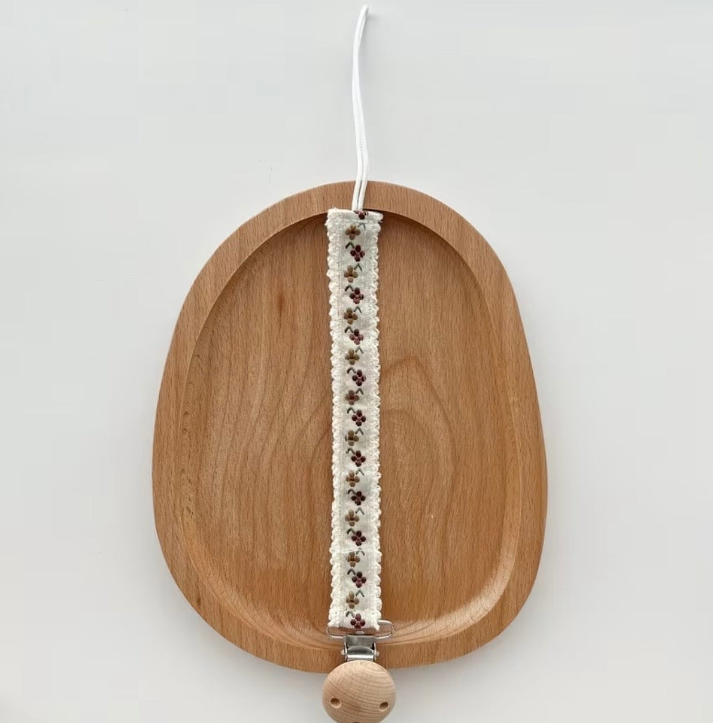 Embroidered Pacifier Clip